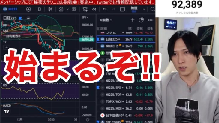 【1/18、日銀金融政策維持で円安加速、日本株大幅高！！】ドル円急騰で日経平均急伸。銀行株は大幅安から買戻し。米国株はゴールドマン急落で下落。ナスダックは上昇や！！