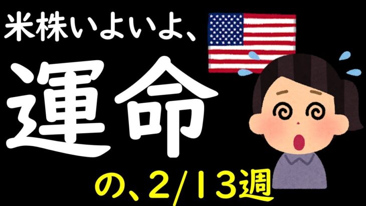 【米国株】いよいよ運命の、2/13日週。。。