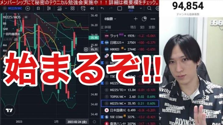 【2/15、円安加速で日本株上昇か？】CPI通過で金利急騰、米国株、ナスダックの上昇に違和感あり。ウォーレンバフェットが半導体株大量売却でどう動く。仮想通貨ビットコインは上昇。