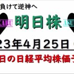 【明日株】明日の日経平均株価予想　2023年4月25日 逆神明日株へ