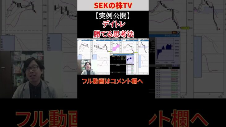 【実例公開】デイトレーダーの思考と対処法　SEKの株式投資テクニック　デイトレ