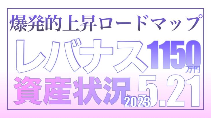 これから起こる日本株の爆発的上昇のロードマップ5.21【資産状況】レバナス一括投資1150万円の結果