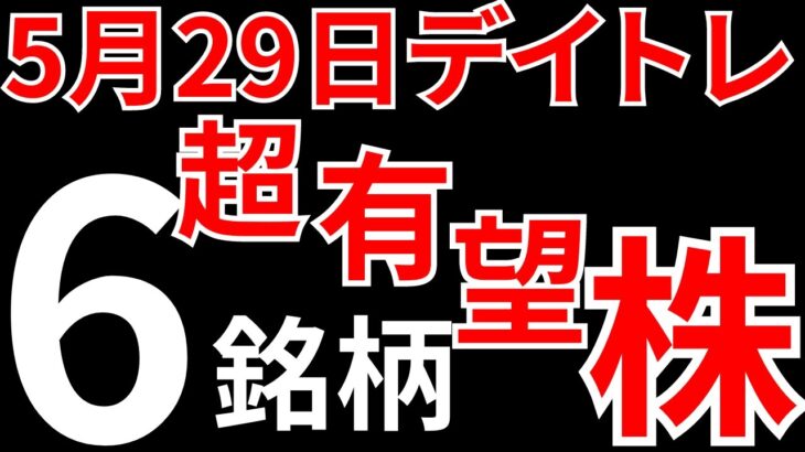 【見逃し厳禁】5月29日の有望株6銘柄をチャートで解説！SEKのデイトレテクニック