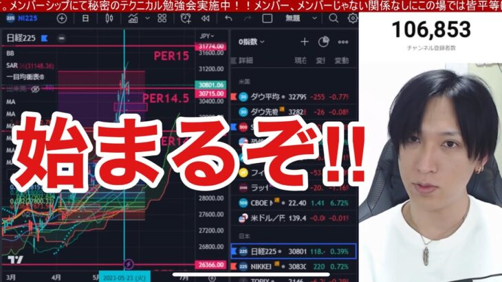 【日本株、半導体株が大幅高‼︎エヌビディアが決算後急騰】円安、ドル円上昇で日経平均上昇。中国コロナ懸念でインバウンド株急落。債務上限問題で米国株、ナスダックも弱い。