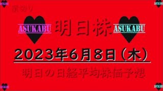 【明日株】明日の日経平均株価予想　2023年6月8日　損切りしますよの巻！