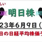 【明日株】明日の日経平均株価予想　2023年6月9日　勝っても悔しい投資( ;∀;)の巻