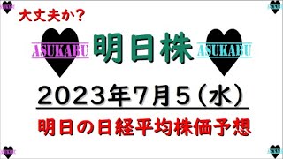 【明日株】明日の日経平均株価予想　2023年7月5日　これから残業の巻😢