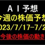 『AI予想』今週の株価予想（2023/7/17～7/21）