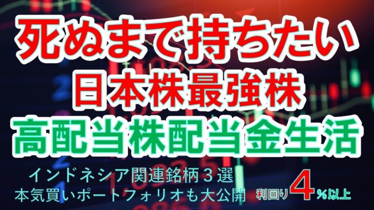 【死ぬまで持ちたい】日本株最強株　高配当株配当金生活を目指すならこの株！nisa永久保有も、注目のインドネシア関連３銘柄　配当利回り4％以上