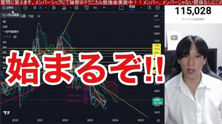 【8/23、株式市場復活か⁉日本株上がれ！！】エヌビディア決算で半導体株急騰来るか⁉日経平均連騰続く？高配当銘柄、優待取り動くか。米国株、ナスダックはグロース優位。