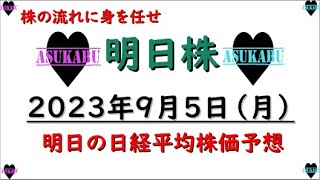 【明日株】明日の日経平均株価予想　2023年9月5日 円安はんぱねえの巻( ﾟДﾟ)