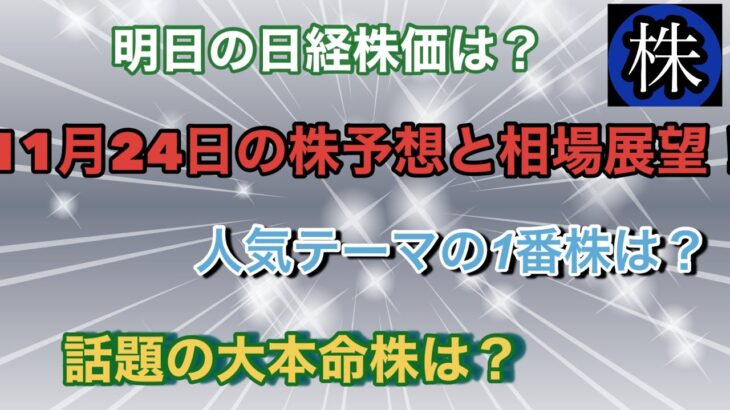 11月24日の株予想