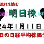 【明日株】明日の日経平均株価予想　2023年1月11日 株価の流れを読むの巻(*’ω’*)