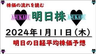 【明日株】明日の日経平均株価予想　2023年1月11日 株価の流れを読むの巻(*’ω’*)