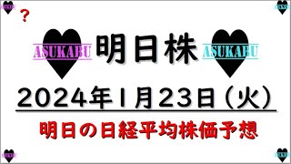 【明日株】明日の日経平均株価予想　2023年1月23日　日銀緩和継続なのに？の巻(*’ω’*)