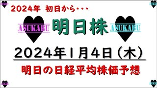 【明日株】明日の日経平均株価予想　2023年1月4日　初日から・・・の巻(*’ω’*)