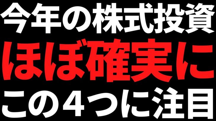 2024年の株式投資この４つにガチで注目してる！特に最初の期待