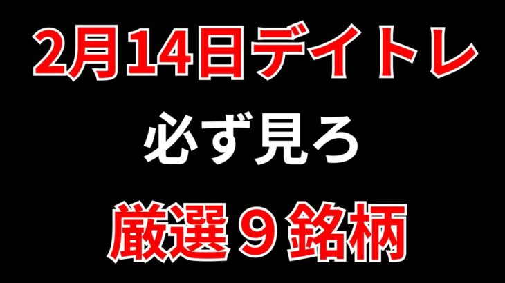 【見逃し厳禁】2月14日の超有望株はコレ！！SEKのデイトレ テクニック