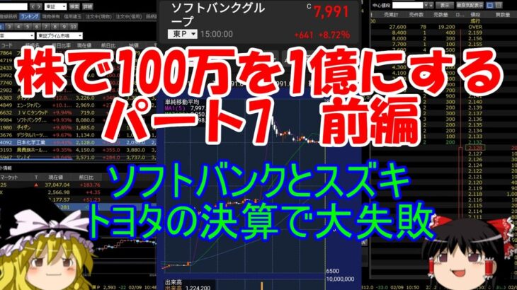 ソフトバンクで大失敗！つみたてNISAは損をする【株で100万を1億にする】パート7　前編