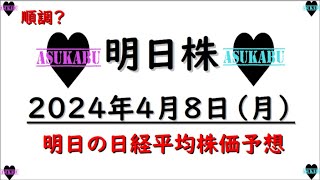 【明日株】明日の日経平均株価予想　2024年4月8日　順調？の巻(*’ω’*)