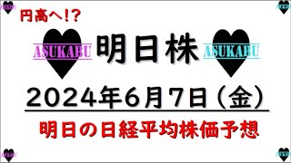 【明日株】明日の日経平均株価予想　2024年6月7日　 相場転換の可能性の巻(*’ω’*)