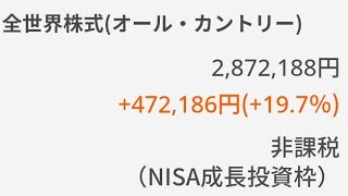 新NISA成長投資枠240万円全掛けeMIXSSlim全世界株式（オール・カントリー）100日目含み損で終了！5月終り6月へ オルカン Nvidia NTT eMIXSSlim米国株式（S＆P500）