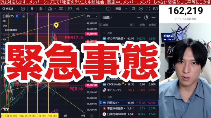 7/18、半導体株の暴落ヤバい‼円高加速でドル円急落、日経平均も９７１円大幅安。日本株ピンチか⁉︎バリュー株、高配当銘柄が強い。対中貿易規制強化で米国株、ナスダックも大荒れ。仮想通貨BTC上げ。