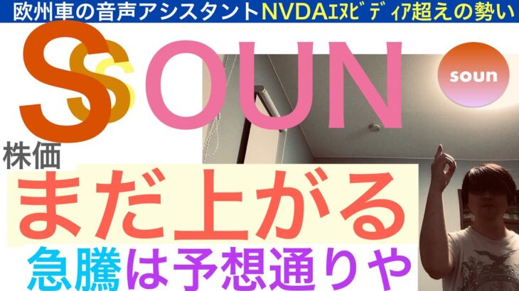 SOUNサウンドハウンドAI「株価急騰は予想通りやで」２倍は余裕【全力次のテスラ】まだ上がるだろうNVDA超えの勢い