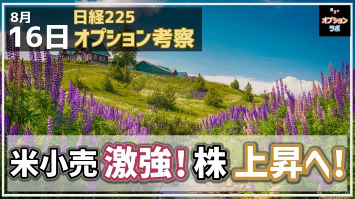 【日経225オプション考察】8/16 米小売売上高 予想以上に強い結果！ 日経平均も大きく上昇へ！