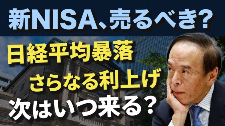 【新NISA危険⁉︎】日銀のさらなる利上げで、日本株暴落なるか？＜日経平均株価、つみたてNISA、植田ショック＞