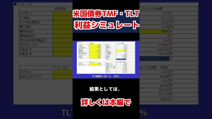 TMF爆益シミュレーション #株ちゃん投資情報 #米国etf #tmf #米国株