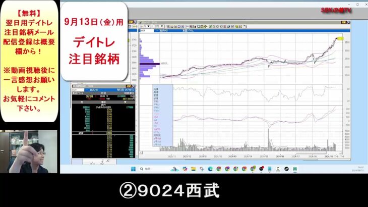 【見逃し厳禁】9月13日の超有望株はコレ！！SEKのデイトレ テクニック