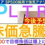 PLTRパランティア株価急騰SP500で強気予想増える【全力次のテスラ】株価は企業価値を反映し上昇してゆくだろう