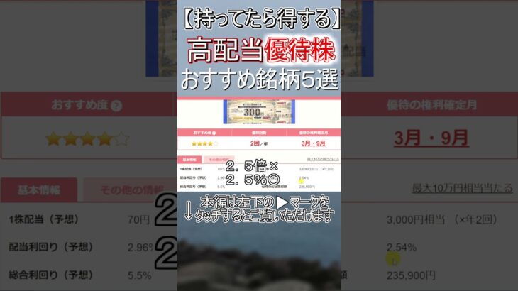 【高配当優待株】これは持っておきたいおすすめ銘柄紹介【イエローハット】#shorts #日本株 #高配当株 #優待株