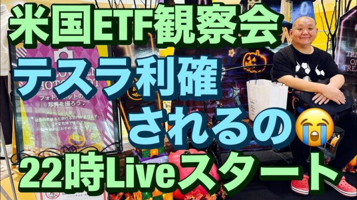 米国ETF観察会  テスラ利確せれるの😭 レバナスLive 828夜 2024/10/24