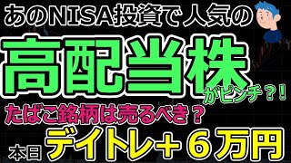 【デイトレ+６万円】あの高配当・NISA投資銘柄で人気のJT(日本たばこ)が株価急落、何が起きた？空売りデイトレードで勝ちやすいチャート