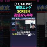 【11/14LIVE】東京エレクSCREEN高値から半年 #日経平均株価 #米国株 #nikkei225 #新NISA #高配当株投資