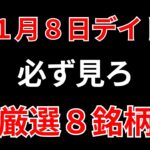 【見逃し厳禁】11月8日の超有望株はコレ！！SEKのデイトレ テクニック