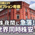 【日経225オプション考察】11/20 日本株 夜間に急落！ なぜ世界同時株安の流れになるのか!?