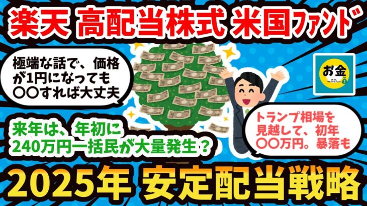 【2ch有益】楽天 高配当株式 米国ﾌｧﾝﾄﾞ（新NISA、SCHD/四半期決算）2025は年初一括民が大量発生か？【2chお金】