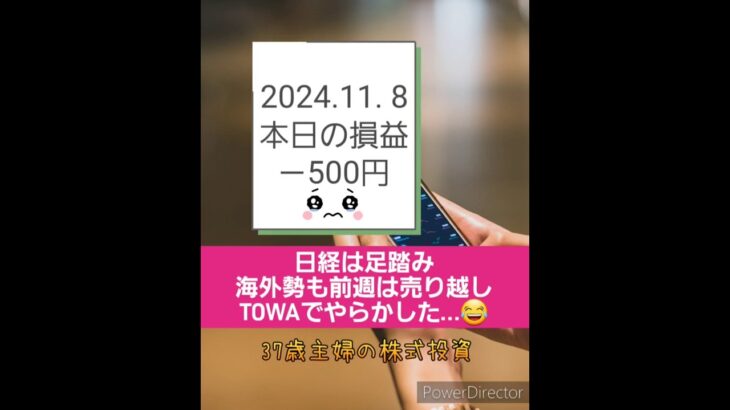 【37歳主婦の株式投資】#日本株 #株 #投資 2024年11月8日