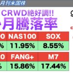 【米国株🇺🇸 新NISA】月刊　3か月騰落率　PLTR CRWDが絶好調✨  (FANG+ USテックトップ20 178A NASDAQ100 半導体SOX等)