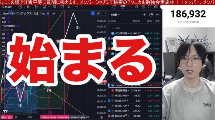 12/22【日本株チャンス相場来るか‼︎】損益通算終了まで日経平均上値重い→急落銘柄反転あるか。ドル円156円に急伸。米国株、ナスダック、半導体株、仮想通貨BTC大荒れ。