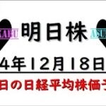 【明日株】明日の日経平均株価予想　2024年12月18日　日産・・・！の巻(*’ω’*)