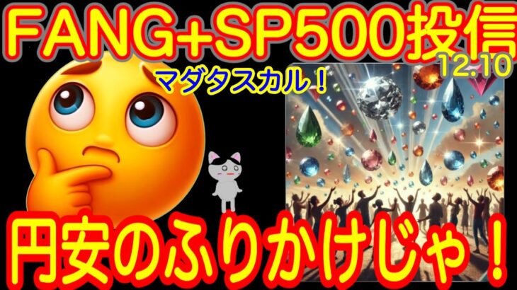 【でた！】FANG+投信なんと最高値更新！円安きらきらふりかけで最高！試合に負けて勝負で勝つ？今日が最期の日なら最高さ！【米国株投信速報、新NISAやるぞ！FANG+S&P500=❤️】