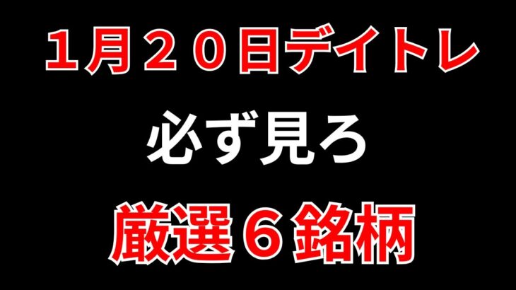 【見逃し厳禁】1月20日の超有望株はコレ！！SEKのデイトレ テクニック