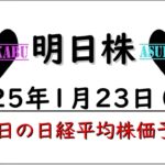 【明日株】明日の日経平均株価予想　2025年1月23日