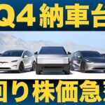 【速報！】Q4納車台数が予想を下回り株価急落！ただ、エネルギー事業は大きく拡大！他