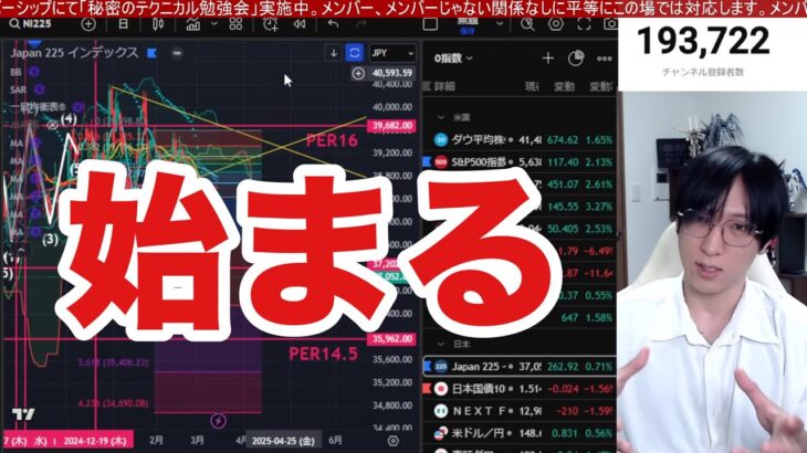 3/20【日経平均ここからまた下落か】日本株の過熱感急上昇。ドル円149円推移→自動車株、高配当銘柄が強い・米国株、ナスダック、半導体株急落、仮想通貨ビットコイン弱い