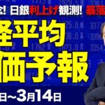 【株価予想】最新の日経平均×来週の株価見通し／3万7000円割れ！トランプ関税警戒！米雇用統計は？米景気減速か！日銀追加利上げ観測！円高！来週も続落か？／【3/10〜3/14】